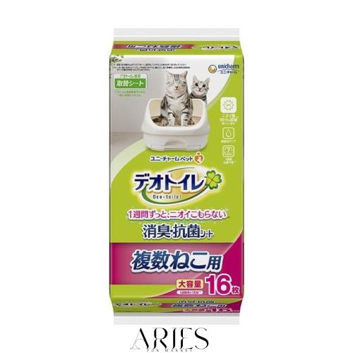 【ケース販売】デオトイレ 複数ねこ用消臭・抗菌シート 16枚×6袋