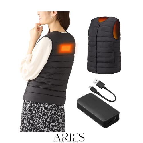 [アイリスオーヤマ] ウィメンズヒートベストセットGT21623-BKS ブラック Sサイズ