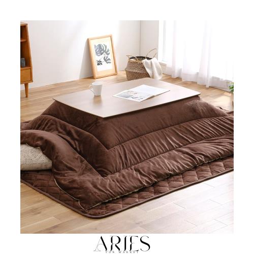 [IRIS OHYAMA] こたつ布団 こたつ掛け布団 [ベロア]ブラウン 長方形:190×240cmの通販は 7,366円