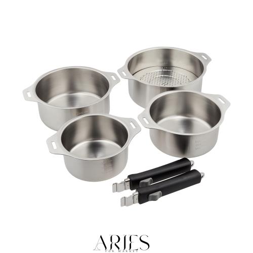 和平フレイズ 日本製 燕三条 取っ手が取れる 鍋 4点 セット 蒸し台付 ステンレス IH対応 燕三(エンゾウ) EM-032の通販は