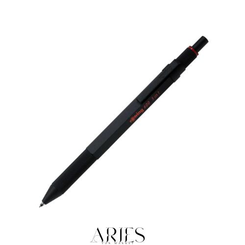 rOtring ロットリング 600 3in1 マルチペン ブラック 2色(黒/赤)＋