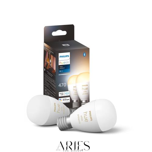 フィリップスヒュー(Philips Hue) Philips Hue スマート電球 E17 40W ホワイトグラデーション 2個 セット - フィリップスヒュー LEDライの通販は 9,386円