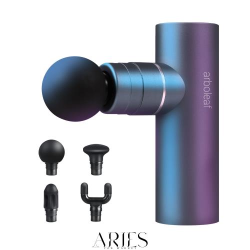 arboleaf 筋膜リリースガン ハンディガン MINI アルミ合金ボディ 5段階強力振動 自適応モード付き 4つのシリコンヘッド付属 筋膜ガン 筋