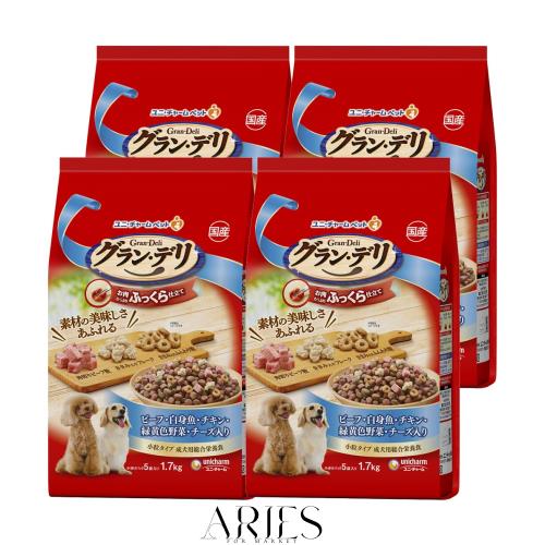 【ケース販売】グラン・デリ ドッグフード ソフト ふっくら仕立て ビーフ・白身魚・チキン・緑黄色野菜・チーズ・角切りビーフ粒入り 6.8の通販は