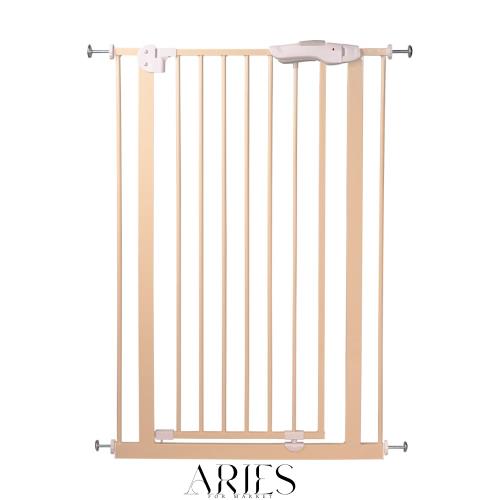 アイリスプラザ ペットゲート ドア付き ハイタイプ ベージュ 高さ153cm 設置幅75-85cm