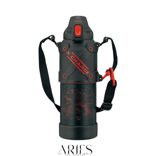 象印マホービン(ZOJIRUSHI) 水筒 シームレスせん スポーツタイプ 大容量 1.0L 直飲み ステンレスクールボトル レッドブラック せんとパッ