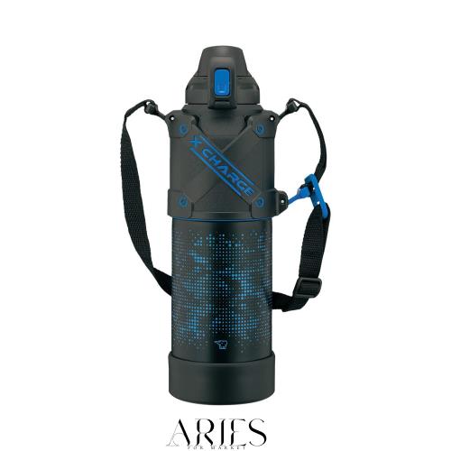 象印マホービン(ZOJIRUSHI) 水筒 シームレスせん スポーツタイプ 大容量 1.5L 直飲み ステンレスクールボトル ブル—ブラック せんとパッ