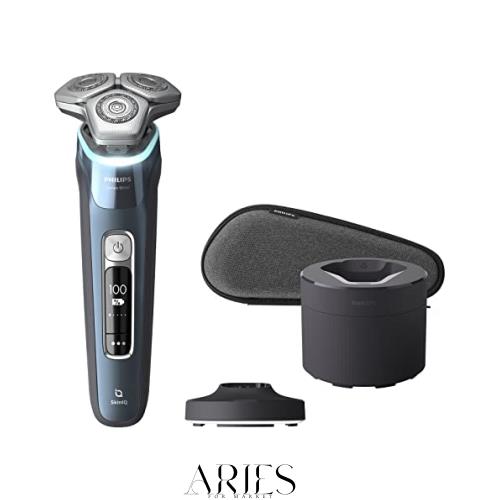 フィリップス 電気シェーバー 9000シリーズ 洗浄機付きモデル 電動 髭剃り メンズ (72枚刃・回転式/SkinIQテクノロジー お風呂剃り ＆ 丸