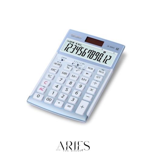 カシオ 本格実務電卓 12桁 日数＆時間計算 ジャストタイプ ブルー JS-20DC-BU-N グリーン購入法適合 エコマーク認定