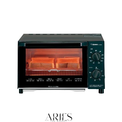 【Amazon.co.jp限定】象印 オーブントースター こんがり倶楽部 食パン2枚焼き 温度調整機能 お手入れカンタン ブラック EQ-AM22-BA