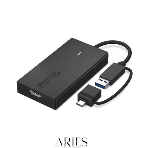 Plugable USB Type-C グラフィック変換アダプター、USB-C DisplayPort 用 Mac Windows 対応、最大解像度 1080p@60Hz の外部DPモニターを