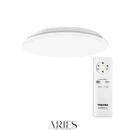 東芝(TOSHIBA) LEDシーリングライト 調光タイプ 6畳(日本照明工業会基準)3699lm シンプル しっかり明るい LED常夜灯 リモコン付き NLEH06