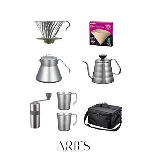 HARIO(ハリオ) V60アウトドアコーヒーフルセット ブラック コーヒー セット買い プレゼント ギフト 贈り物 O-VOCF