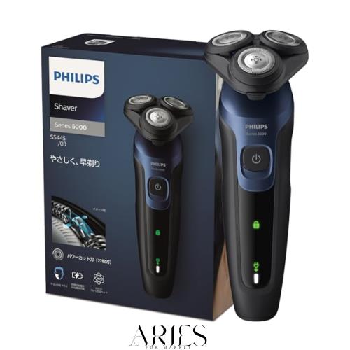 フィリップス 電気シェーバー 5000シリーズ 電動 髭剃り メンズ (27枚刃・回転式・お風呂剃り＆丸洗い可) S5445/03 ブラック 【Amazon.co.の通販は