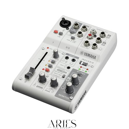 ヤマハ(YAMAHA) ライブストリーミングミキサー 3チャンネル ホワイト AG03MK2 W