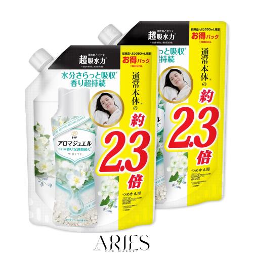 【まとめ買い】 レノア ハピネス アロマジュエル 香り付け専用ビーズ ホワイトティー 詰め替え 特大 1080mL × 2個の通販は 4,610円