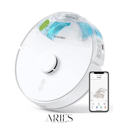 SwitchBot ロボット掃除機 2700pa強力吸引 水拭き対応 禁止エリア マッピング 静音設計 レーザー搭載 S1