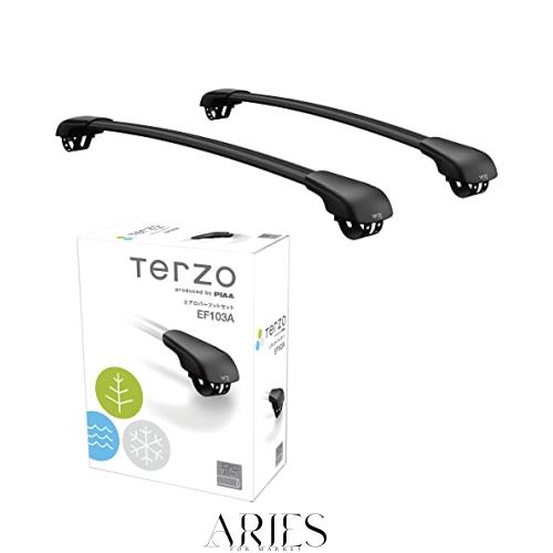 【Amazon.co.jp 限定】Terzo テルッツォ (by PIAA) 車種別ベースキャリアセット 4個入 エアロバータイプ ブラック ルーフレールタイプ 風
