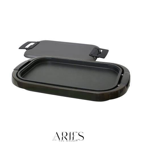 山善] ホットプレート 大型 ワイド お手入れ簡単 フッ素加工 着脱式