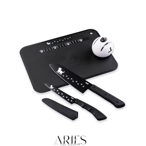 貝印 Nyammy(ニャミー) 包丁 まな板 シャープナー 一人暮らし 4点セット