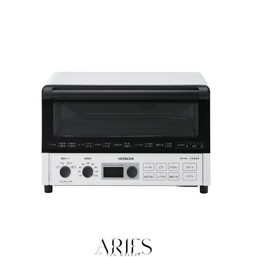 日立 コンベクション オーブントースター HMO-F200 W ホワイト 1,300W 4枚焼き 遠赤ヒーター ノンフライ調理