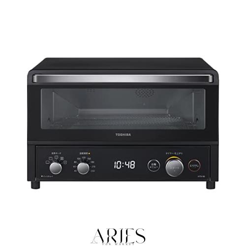 東芝(TOSHIBA) トースター オーブントースター 4枚焼き 温度調節機能付き 角皿付き 自動メニュー タイマー30分 ブラック HTR-R8(K)の通販は
