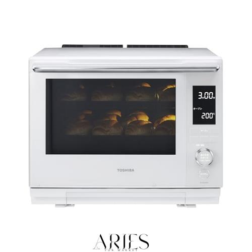 東芝(TOSHIBA) 過熱水蒸気オーブンレンジ 石窯ドーム 30L 300℃ 2段調理 ER-XD3000(W) グランホワイト フラットテーブル