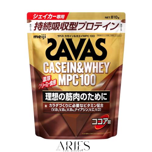 ザバス(SAVAS) カゼイン＆ホエイ プロテイン MPC100 ココア味 810g 明治