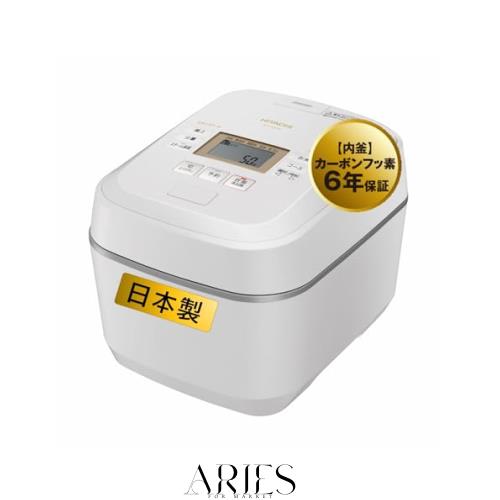 日立(HITACHI) 炊飯器 5.5合 圧力＆スチームIH 蒸気カット RZ-V100FM W フロストホワイト 八代目儀兵衛 監修 日本製 大火力 沸騰鉄釜 ふっ
