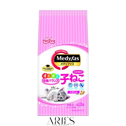 メディファス キャットフード 子ねこ 12か月まで チキン味 【下部尿路/ｐHコントロール/麻布大学共同開発/国産/アルミ小分け】 1.5kg(250 7,353円