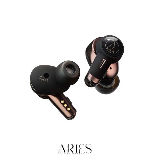 オーディオテクニカ ATH-TWX9 ワイヤレスイヤホン bluetooth 完全ワイヤレス マイク付 最大約18.5時間再生 ワイヤレス充電対応 マルチポ