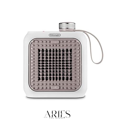 De’Longhi (デロンギ) ファンヒーター カプスーラデスク HFX12D03-BG セラミックヒーター 足もと・手さき イタリアンデザイン 静音 コン