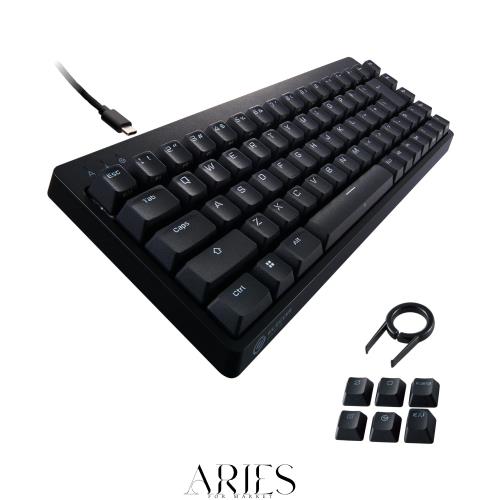 エレコム ゲーミングキーボード V-custom VK200S 有線 テンキーレス 65%サイズ メカニカル ネオクラッチキーキャップ 銀軸 スピードリニの通販は