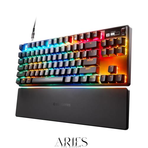 SteelSeries ラピッドトリガー 搭載 ゲーミングキーボード テンキーレス 有線 英語配列 OmniPointスイッチ 有機ELディスプレイ搭載 Apex