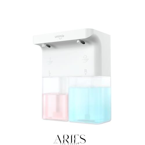 Umimileユミマイル ソープディスペンサー 泡 液体 自動 ダブルヘッド 600ml ハンドソープ 食器洗剤 手洗い 壁掛け可能 IPX4防水 キッチン