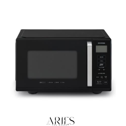 アイリスオーヤマ 電子レンジ 22L 単機能 フラットテーブル ヘルツフリー 全国対応 シンプル操作 IMB-F2202-B ブラック