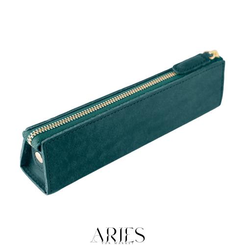 スリップオン ペンケース PB ファスナーペンケース M ペトローリオ(藍) IPV-5801 革 イタリアンレザー スリム シンプル