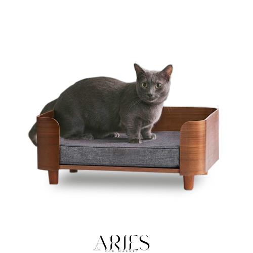 アイリスオーヤマ 猫 ベッド 犬 ベッド プライウッド スクエアペットベッド インテリア PW-SPB49 ウォールナット