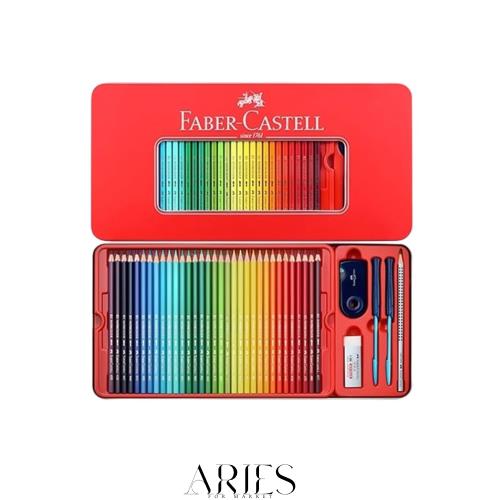 ファーバーカステル(Faber-Castell) 水彩色鉛筆 100色セット 赤缶 514001 [並行輸入品]