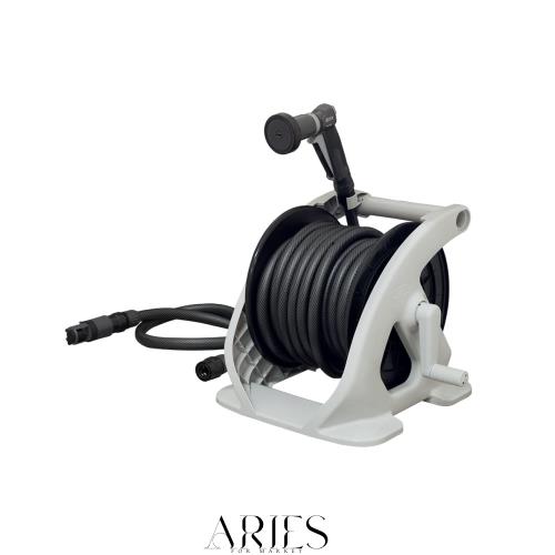 タカギ(takagi) ホース ホースリール オーロラWASH 20m 洗車 清掃 R320WS ブラック