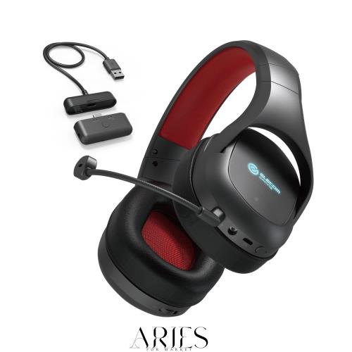 エレコム ゲーミングヘッドセット ワイヤレス ミキサー機能付USB送信機付き サラウンド機能有 RGB [ PS 5 / 4 / NINTENDO SWITCH ] ミュの通販は