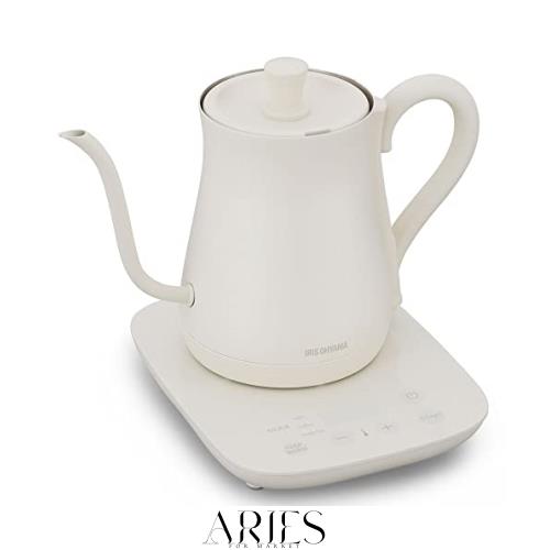 アイリスオーヤマ(IRIS OHYAMA) 電気ケトル 温度調節 ドリップケトル ケトル 600ml 10段階温度調節付 保温設定付 沸騰後自動電源OFF コー