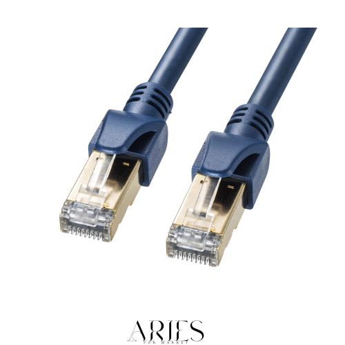 サンワサプライ カテゴリ6A SFTPハンダ産業用LANケーブル（ネイビーブルー・10m） KB-HS6A-10NV