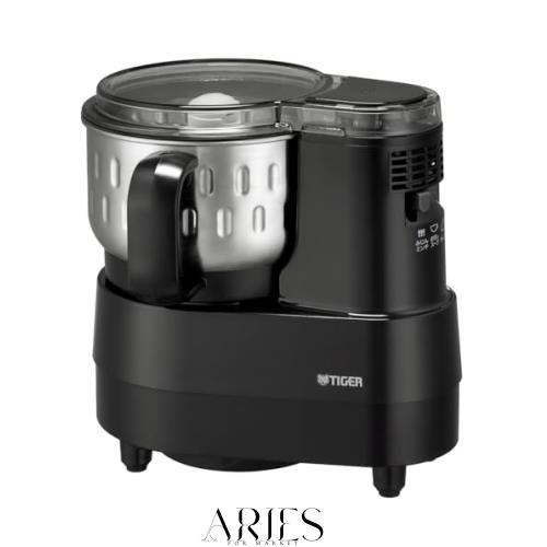 タイガー魔法瓶(TIGER) フードプロセッサー ハイパワー 4つの調理コース 4種類の付属ブレード ステンレス製カップ ディープブラック SKF-