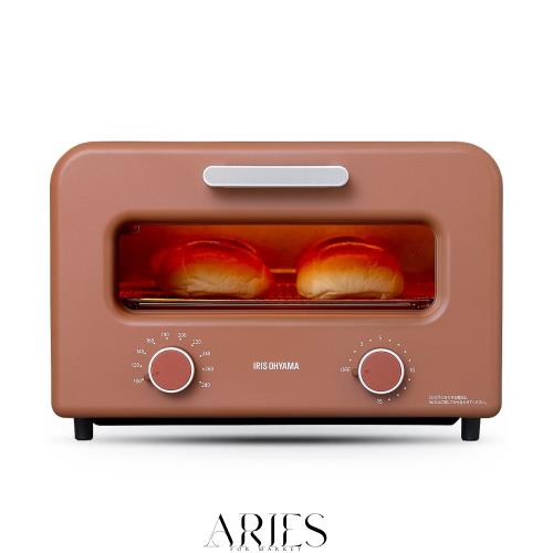 アイリスオーヤマ オーブントースター 4枚焼き スチーム 温度調節 タイマー 遠赤外線 カーボンヒーター SOT-401-T テラコッタ