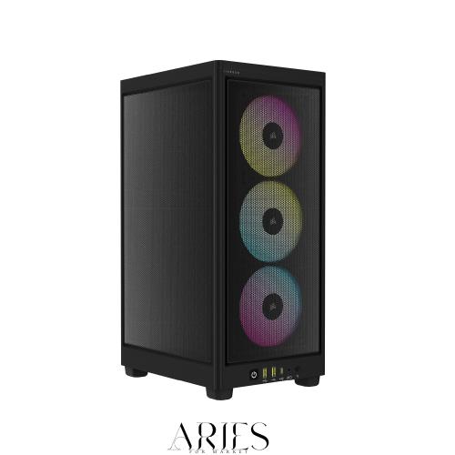 CORSAIR iCUE 2000D RGB AIRFLOW Mini ミニ -ITX エアフロー PC ケース [ブラック]Mini-ITX フォームファクタ - スチールメッシュパネル