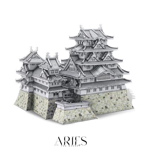 Piececool (ピースクール) 立体パズル 金属製 姫路城 有名建築 建物 メタリックナノパズル 3dメタルパズル 組み立て必要 接着剤不要 難易