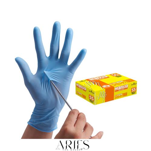 ショーワグローブ 【ニトリル手袋・ケース販売・1,000枚】 No.883 ニトリスト・タフ 100枚入 SSサイズ 10函 食品衛生法適合 左右兼用 パの通販は 16,114円