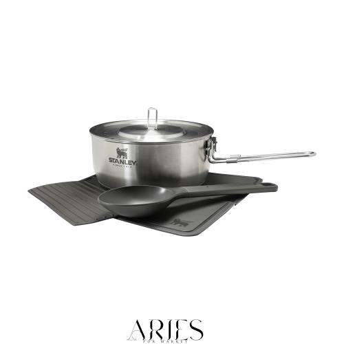 STANLEY(スタンレー) エッセンシャル クックセット シルバー アウトドア 野外 キャンプ 調理セット 2人用 食洗機可 保証 10650-012 (日本
