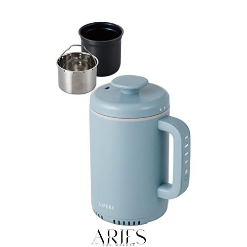 エレコム IH炊飯器 小型 1合炊き コンパクト設計 低糖質モード 一合厚釜採用 ひとり暮らし用 ケトルサイズ LiFERE ブルー HAC-RCIH01BU